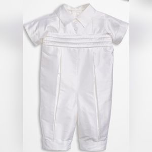 Little Things Mean a Lot Silk Romper Baptism 12 months